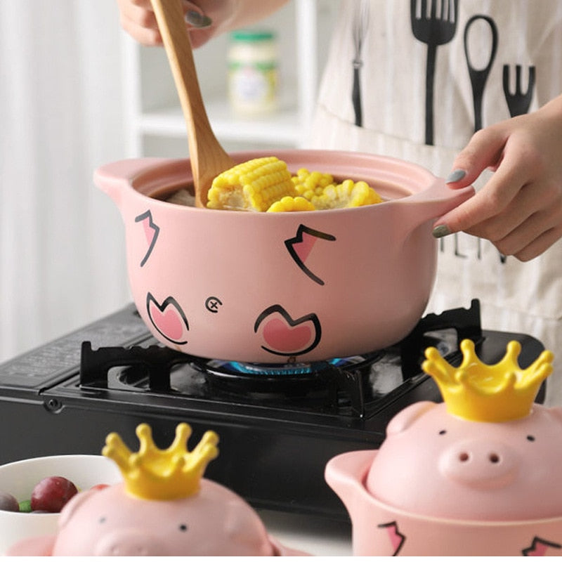 Ceramic Pig Cooking Pot